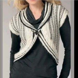 Cabi Striped Capulet Shrug Cardigan Women's Size L